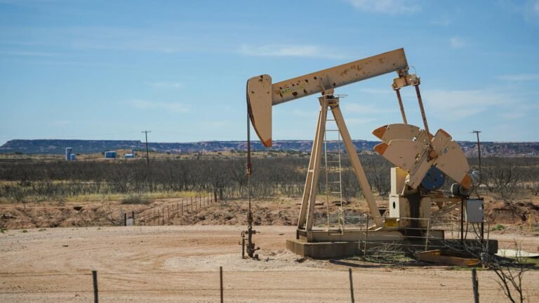 a pumpjack extracting oil out of an oil well